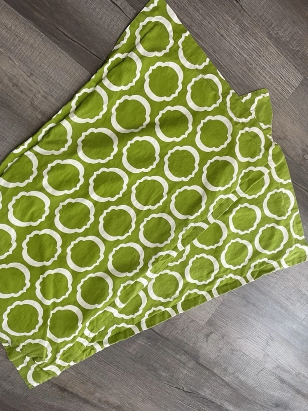 QUEEN Duvet/Shams Set Green Scroll 100% Cotton ~ Pacific Home Fashion